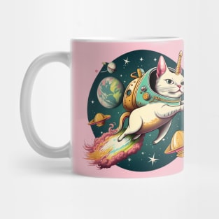 Catstronaut Magical Cat In Space Caticorn Lovers Fairy Tale Cat Mug